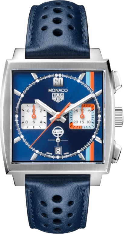 TAG Heuer,Monaco 39mm,39mm,Stainless Steel,Blue,Automatic,Chronograph,Date,Hollow Out,Column Wheel,80hours,In-house Caliber,CBL2115,CBL2115.FC6494