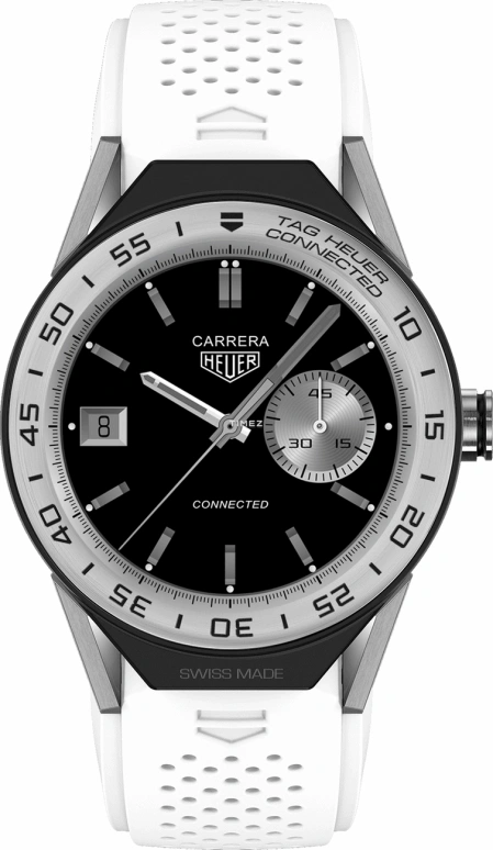 TAG Heuer,Connected Watch 45mm,45mm,Titanium,Stainless Steel,Black,Processor,Chronograph,Day,Connected,Smartwatch,25hours,In-house Caliber,SBF8A8014,SBF8A8014.11FT6103