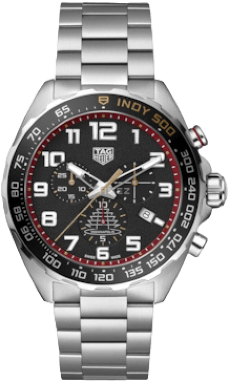 TAG Heuer,Formula 1 43mm,43mm,Ceramic,Stainless Steel,Grey,Quartz,Chronograph,Date,Hollow Out,CAZ101AR,CAZ101AR.BA0842