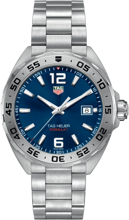 TAG Heuer,Formula 1 43mm,43mm,Stainless Steel,Blue,Quartz,Date,Sapphire,WAZ1118,WAZ1118.BA0875