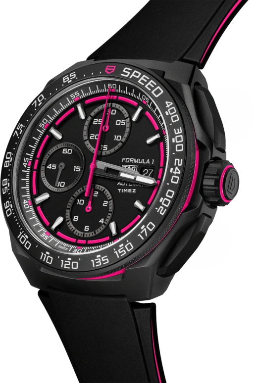 泰格豪雅,F1 44毫米,44毫米,钛,黑色,自动上弦,计时,日历,CBZ2087,CBZ2087.FT8107