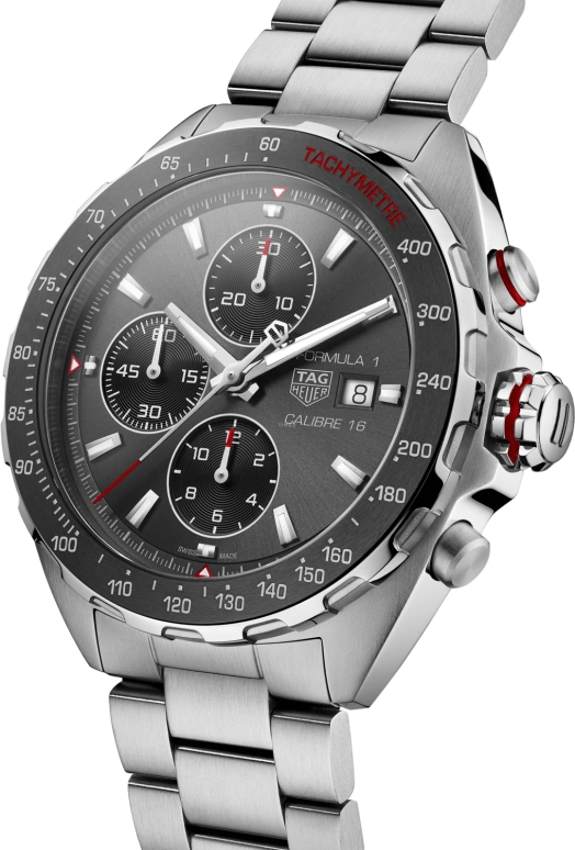 TAG Heuer,Formula 1 44mm,44mm,Stainless Steel,Ceramic,Smoky Gray,White,Black,Red,Automatic,42hours,In-house Caliber,CAZ2012,CAZ2012.BA0876