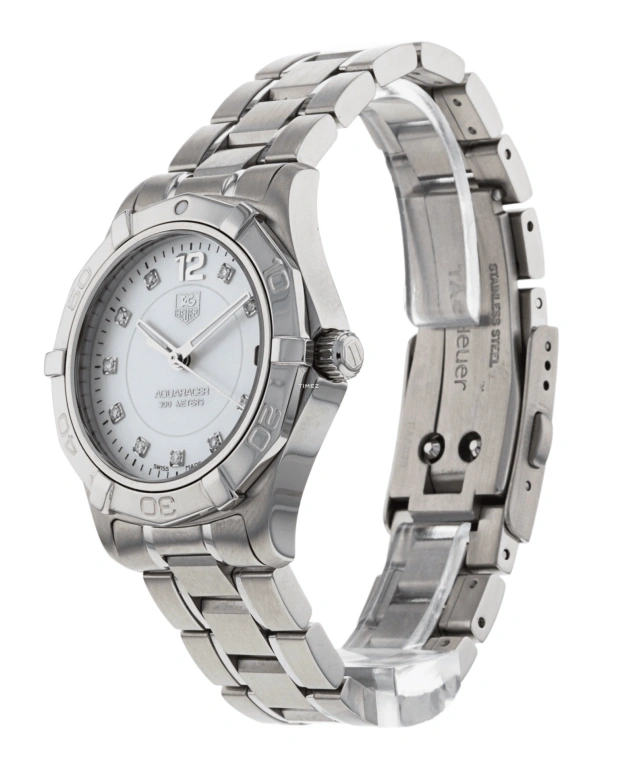 TAG Heuer,Aquaracer 32mm,32mm,Stainless Steel,Silver White,Quartz,Chronograph,Day,WAF1312,WAF1312.BA0817