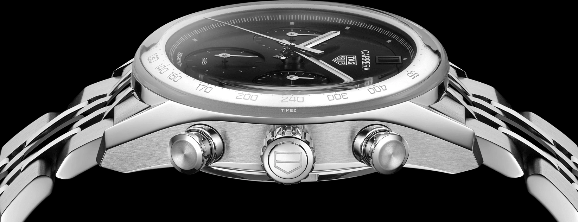 泰格豪雅,卡莱拉 39毫米,39毫米,精钢,黑色,自动上弦,计时,日历,CBS221B,CBS221B.BA0045