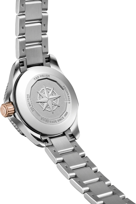 泰格豪雅,竞潜 30毫米,30毫米,精钢,玫瑰金,黑色,自动上弦,日历,40小时,WBP2451,WBP2451.BA0622