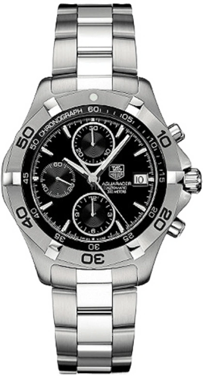 TAG Heuer,Aquaracer 41mm,41mm,Stainless Steel,Black,Automatic,Chronograph,Date,CAF2110,CAF2110.BA0803