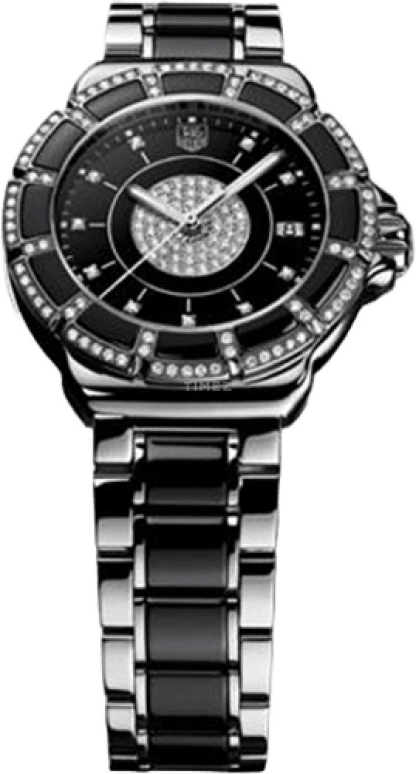 TAG Heuer,Formula 1 37mm,37mm,Ceramic,Stainless Steel,Black,Quartz,Date,26280hours,WAH1219,WAH1219.BA0859