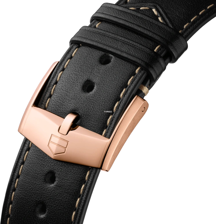 泰格豪雅,卡莱拉 42毫米,42毫米,玫瑰金,黑色,自动上弦,计时,日历,CBS2043,CBS2043.EB0420