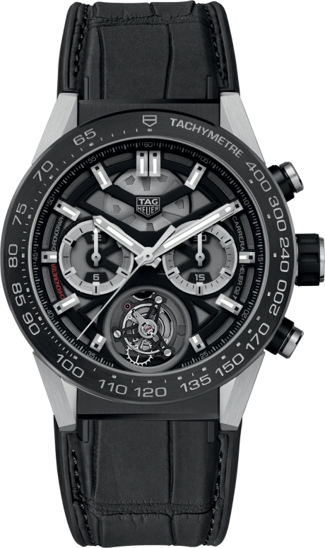 TAG Heuer,Carrera 45mm,45mm,Titanium,Skeleton,Automatic,Chronograph,Tourbillon Escapement,Column Wheel,CAR5A8Y,CAR5A8Y.FC6377