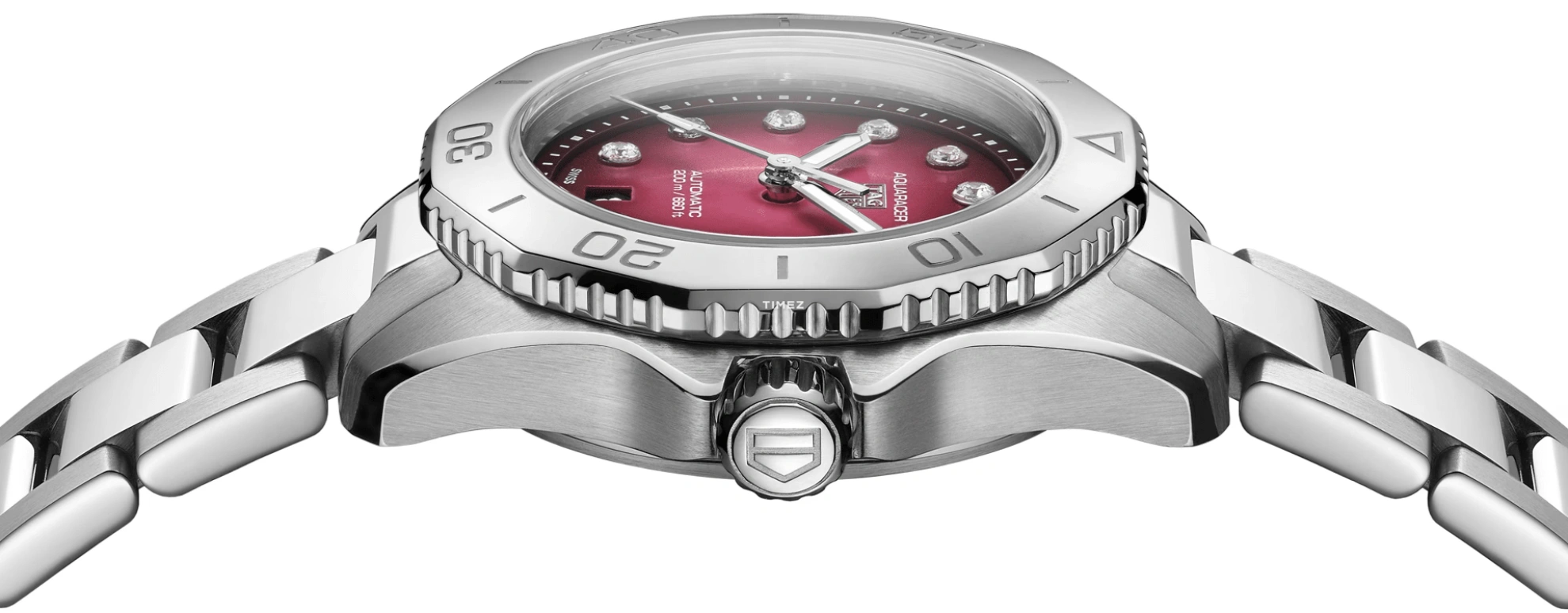 TAG Heuer,Aquaracer 30mm,30mm,Stainless Steel,Red,Automatic,Day,40hours,WBP2414,WBP2414.BA0622