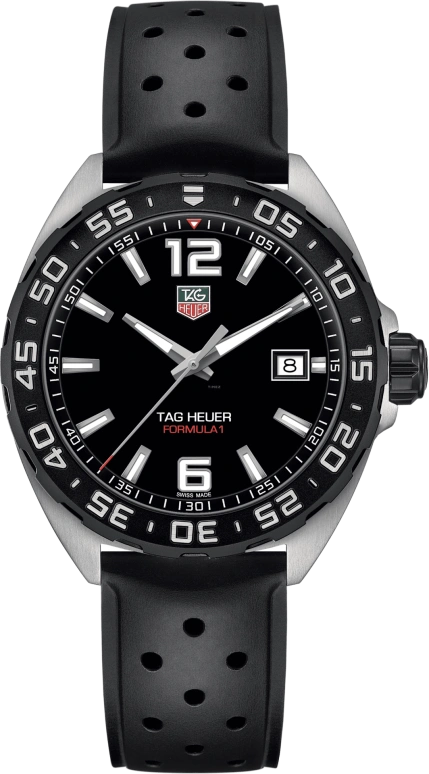 TAG Heuer,Formula 1 41mm,41mm,Stainless Steel,Black,Quartz,Date,Sapphire,WAZ1110,WAZ1110.FT8023