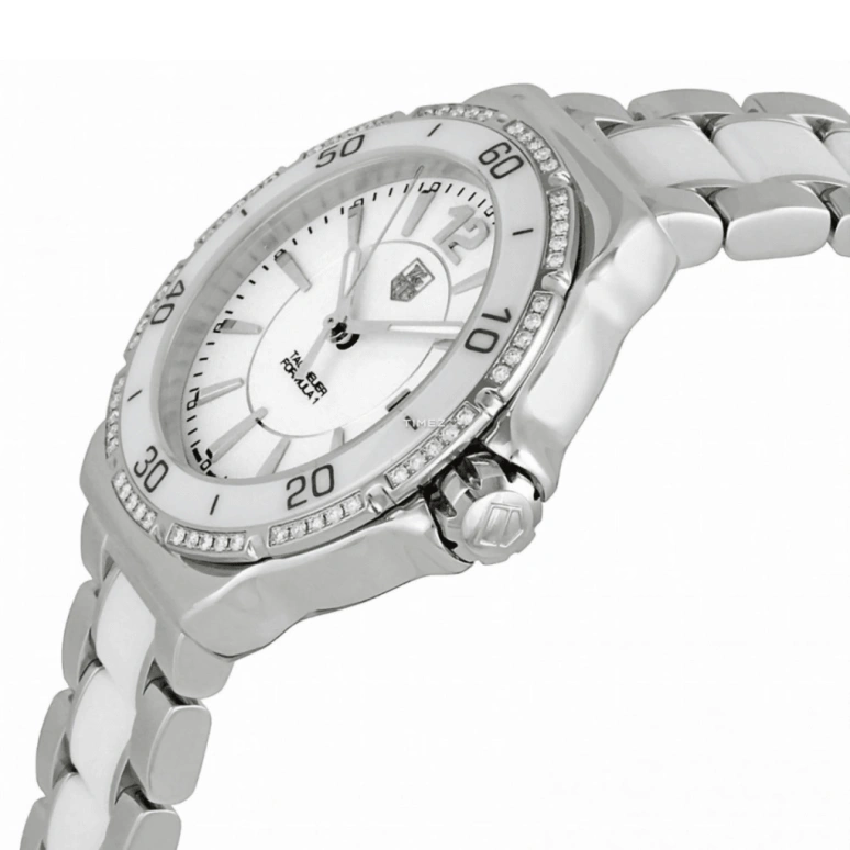 TAG Heuer,Formula 1 37mm,37mm,Ceramic,Stainless Steel,White,Quartz,Day,26280hours,WAH1213,WAH1213.BA0861