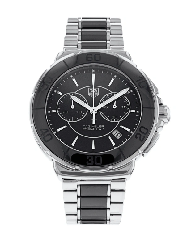 TAG Heuer,Formula 1 41mm,41mm,Ceramic,Stainless Steel,Black,Quartz,Chronograph,Day,CAH1210,CAH1210.BA0862