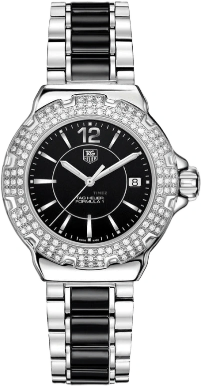 TAG Heuer,Formula 1 37mm,37mm,Stainless Steel,Black,Quartz,Date,26280hours,WAH1217,WAH1217.BA0859