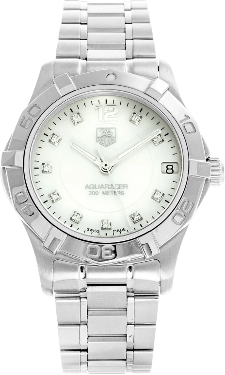 TAG Heuer,Aquaracer 32mm,32mm,Stainless Steel,Silver White,Quartz,Chronograph,Day,WAF1312,WAF1312.BA0817