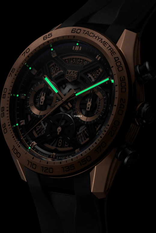 泰格豪雅,卡莱拉 44毫米,44毫米,玫瑰金,钛,黑色,玫瑰金色,自动上弦,计时,日历,CBU2051,CBU2051.FT6273