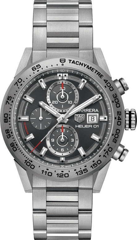 TAG Heuer,Carrera 43mm,43mm,Titanium,Grey,Automatic,Chronograph,Date,Hollow Out,Column Wheel,50hours,In-house Caliber,CAR208Z,CAR208Z.BF0719