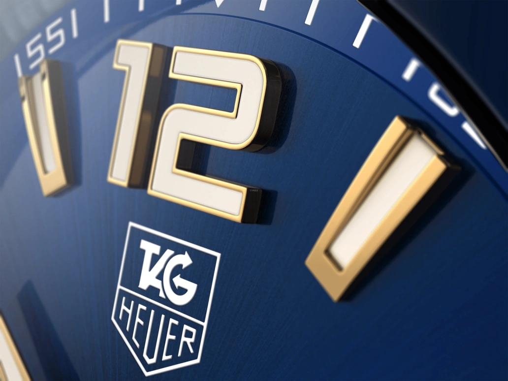 TAG Heuer,Formula 1 41mm,41mm,Yellow Gold,Stainless Steel,Blue,Quartz,Date,Sapphire,WAZ1120,WAZ1120.BB0879