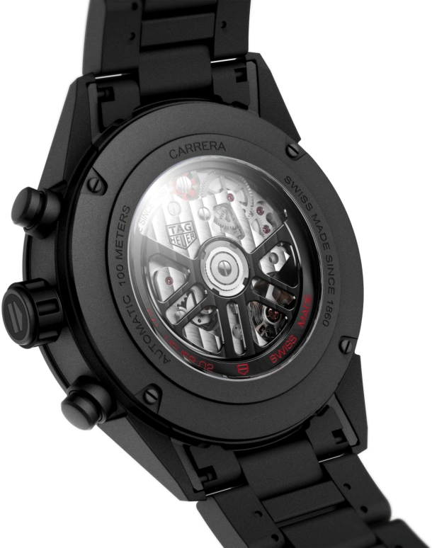 TAG Heuer,Carrera 45mm,45mm,Ceramic,Stainless Steel,Skeleton,Automatic,Chronograph,Date,Column Wheel,CBG2A90,CBG2A90.BH0653