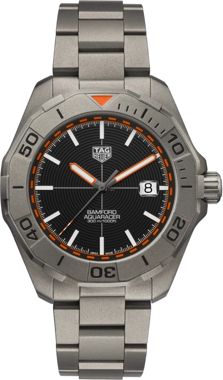 TAG Heuer,Aquaracer 43mm,43mm,Titanium,Black,Automatic,Chronograph,Date,WAY208F,WAY208F.BF0638