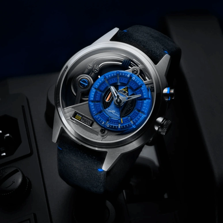 THE ELECTRICIANZ,其它 45毫米,45毫米,精钢,蓝色,石英,矿物水晶,水晶玻璃,圆形,ZZ,ZZ-A3C/02-CLB