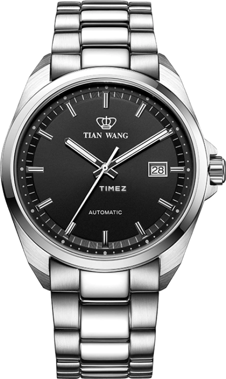 TianWang,MOUNTAINS 42mm,42mm,Stainless Steel,Black,Automatic,Day,Sapphire,Glass,GS5976S,GS5976S.D.S.B