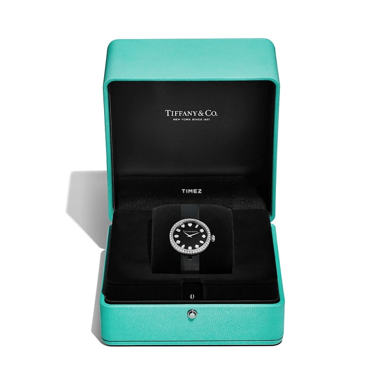 蒂芙尼,Eternity 28毫米,28毫米,白金,黑色,石英,圆形,银色,73580501