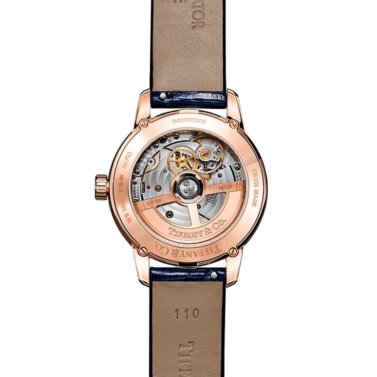 蒂芙尼,Atlas® 34毫米,34毫米,玫瑰金,白色,自动上弦,月相,圆形,74627064