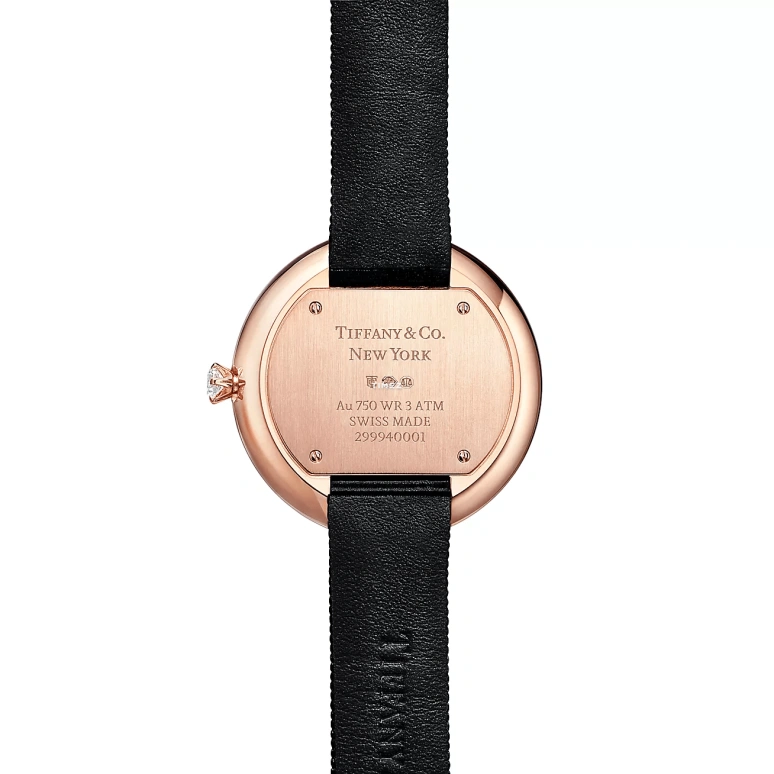 Tiffany,ETERNITY 32mm,32mm,Rose Gold,Black,Quartz,Day,Sapphire,Crystal Glass,69643337