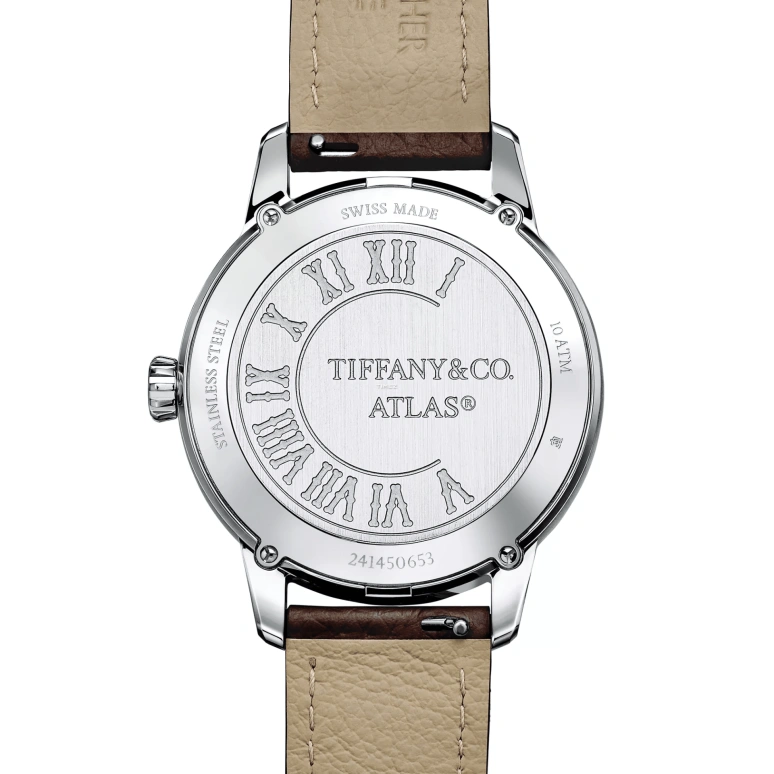 蒂芙尼,Atlas® 38毫米,38毫米,精钢,蓝色,自动上弦,圆形,银色,75417624