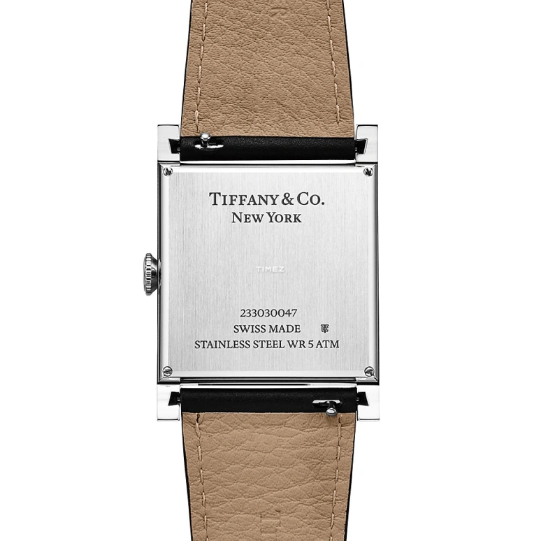 蒂芙尼,Union Square 30毫米,30毫米,不锈钢,蓝色,自动上弦,方形,银色,74850596