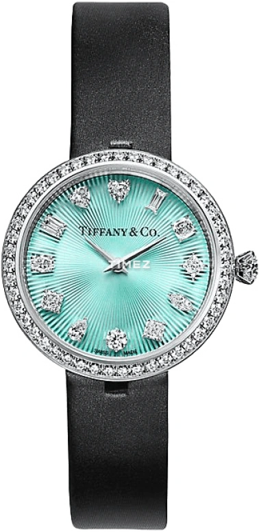 蒂芙尼,Eternity 28毫米,28毫米,白金,蓝色,石英,圆形,银色,74361285