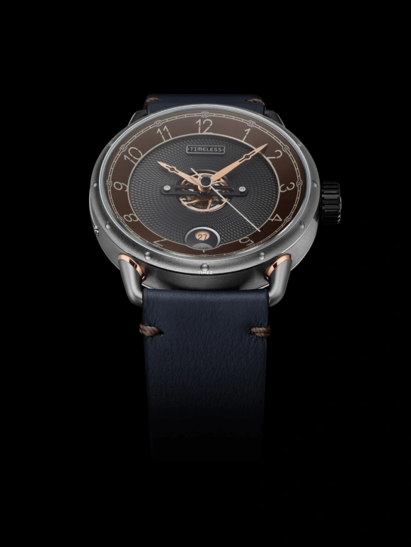 Timeless,其它 41.50毫米,41.50毫米,不锈钢,黑色,棕色,自动上弦,日历,44小时,003 BR,003 BR-A-BL