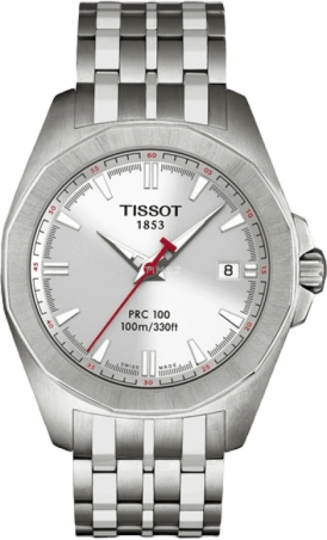 Tissot,PRC 100 41.30mm,41.30mm,Stainless Steel,Silver,Quartz,Chronograph,Date,T22,T22.1.581.31