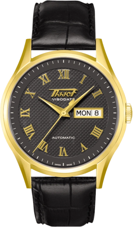 Tissot,Heritage 39.30mm,39.30mm,Yellow Gold,Black,Automatic,Chronograph,Date,Day,T910,T910.430.16.083.00