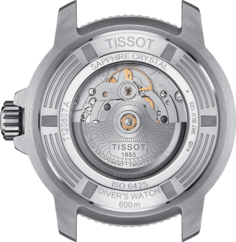 Tissot,Seastar 46mm,46mm,Ceramic,Stainless Steel,Blue,Automatic,Chronograph,Date,Hollow Out,T120,T120.607.11.041.00