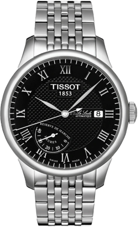 Tissot,Le Locle 39.30mm,39.30mm,Stainless Steel,Black,Automatic,Date,Power Reserve Indicator,T006,T006.424.11.053.00