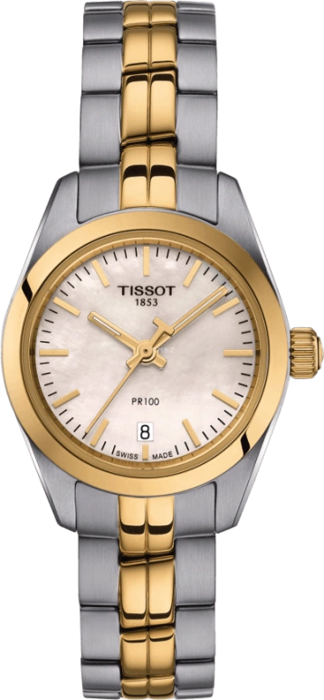 Tissot,PR 100 25mm,25mm,Stainless Steel,White,Quartz,Day,26280hours,T101,T101.010.22.111.00