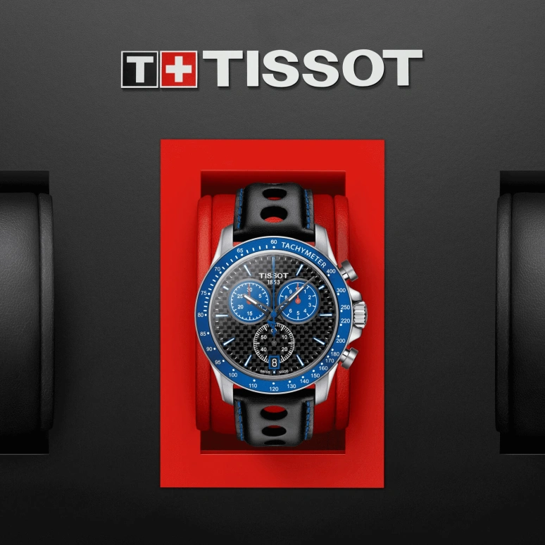 Tissot,V8 42.50mm,42.50mm,Stainless Steel,Black,Quartz,Chronograph,Day,T106,T106.417.16.201.01