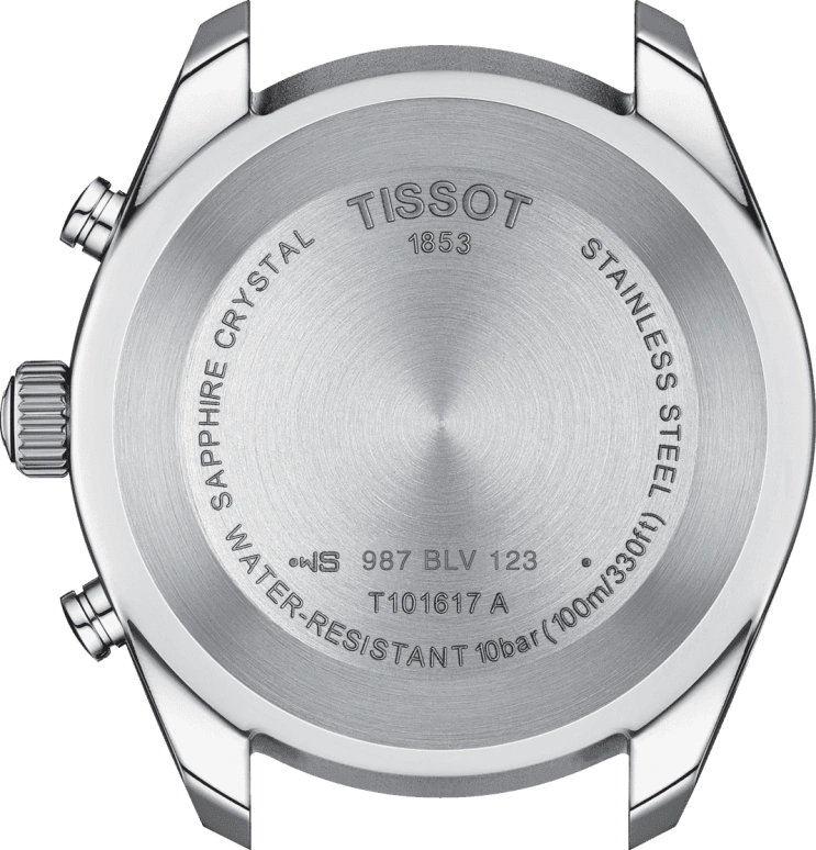 Tissot,PR 100 44mm,44mm,Stainless Steel,Blue,Quartz,Chronograph,Date,Rattrapante,T101,T101.617.11.041.00