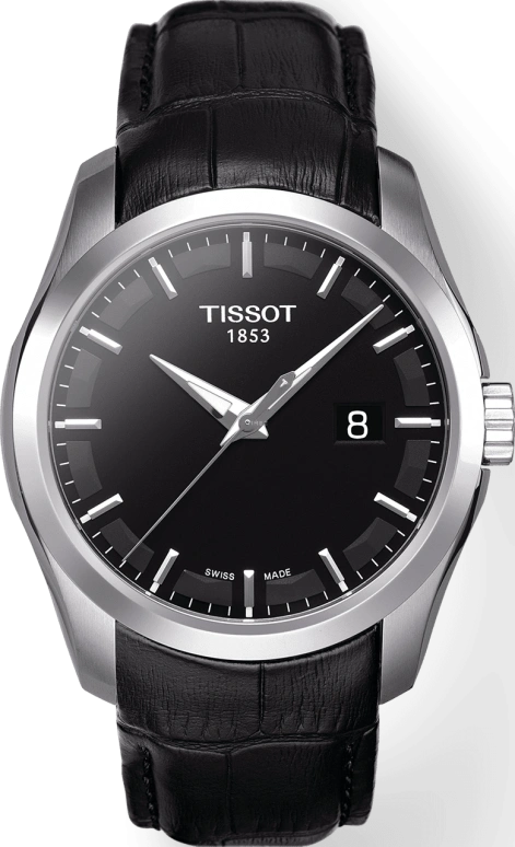 Tissot,Couturier 39mm,39mm,Stainless Steel,Black,Quartz,Date,26280hours,T035,T035.410.16.051.00