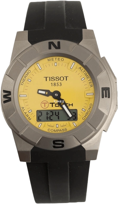 Tissot,Other 43mm,43mm,Titanium Gold,Yellow,Quartz,Chronograph,Altitude Indicator,Compass,Alarm,Sapphire,Crystal Glass,Round,T001,T001.520.47.361.00