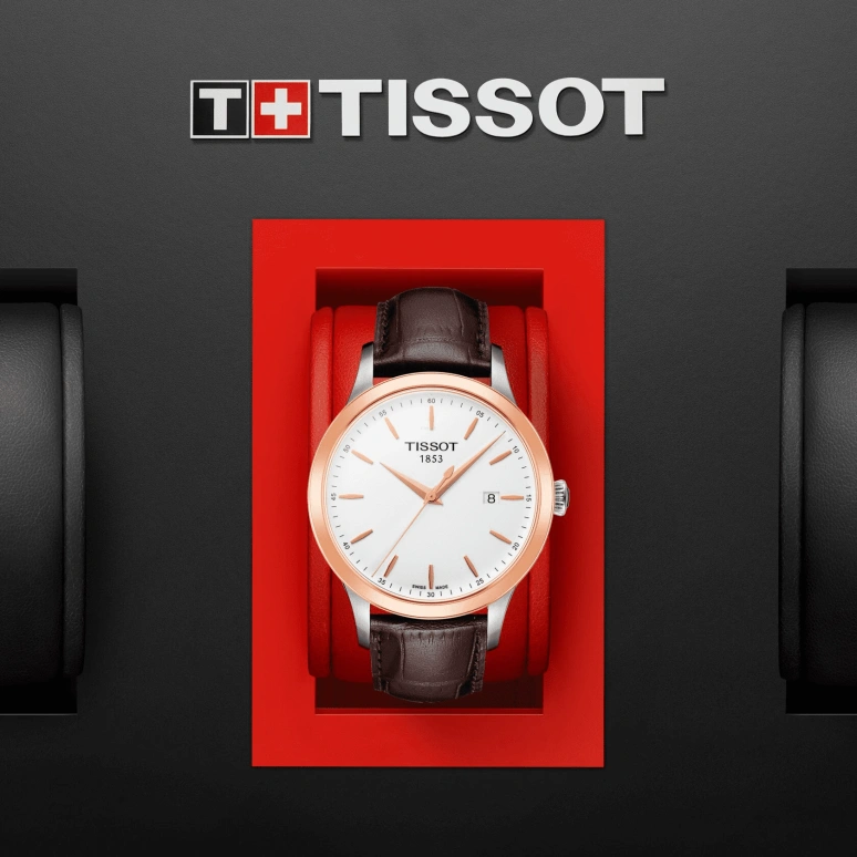 Tissot,T-Gold 41.50mm,41.50mm,Rose Gold,Stainless Steel,Silver,Quartz,Chronograph,Date,T912,T912.410.46.011.00