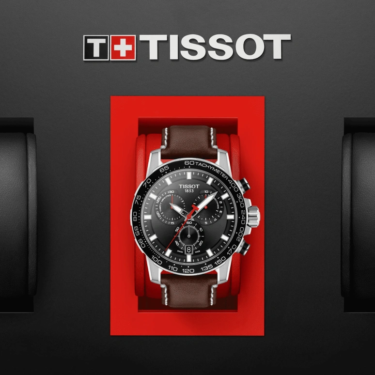 Tissot,Supersport 45.50mm,45.50mm,Aluminium,Stainless Steel,Black,Quartz,Chronograph,Date,Rattrapante,T125,T125.617.16.051.01