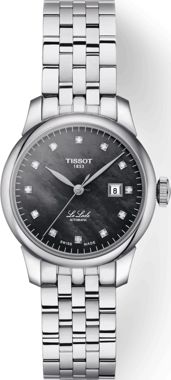 Tissot,Le Locle 29mm,29mm,Stainless Steel,Black,Automatic,Date,38hours,T006,T006.207.11.126.00