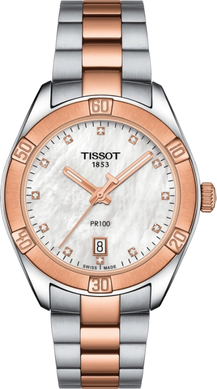 Tissot,PR 100 36mm,36mm,Stainless Steel,White,Quartz,Day,26280hours,T101,T101.910.22.116.00