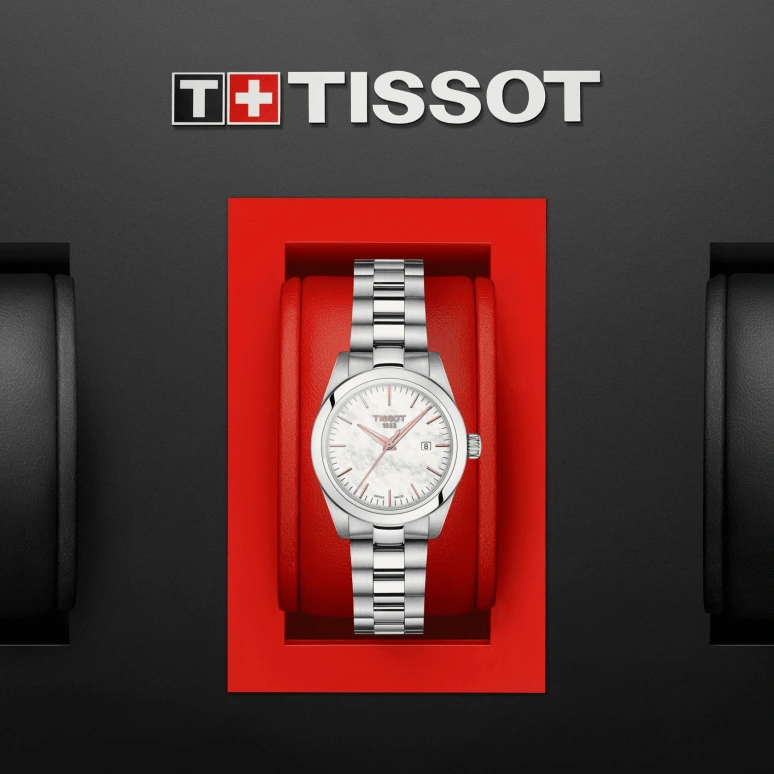 Tissot,T-Lady 29.30mm,29.30mm,Stainless Steel,White,Quartz,Date,26280hours,T132,T132.010.11.111.00