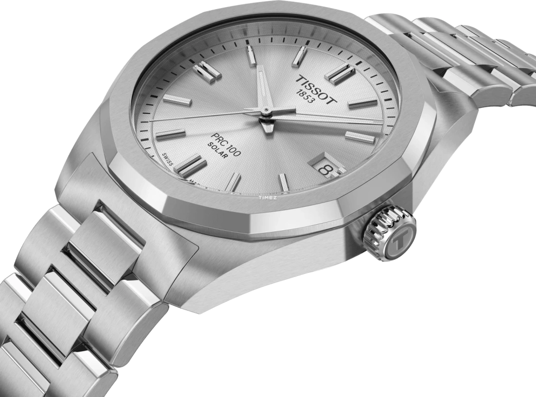 Tissot,PRC 100 34mm,34mm,Stainless Steel,Silver,Quartz,Day,Solar Charging,T151,T151.822.11.031.00