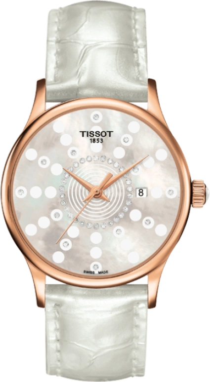 Tissot,Dream 30mm,30mm,Rose Gold,White,Quartz,Date,26280hours,T914,T914.210.76.116.01