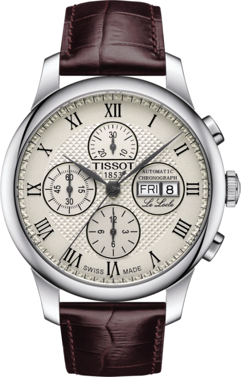 Tissot,Le Locle 42.30mm,42.30mm,Stainless Steel,Automatic,Chronograph,Date,Day,T006,T006.414.16.263.00